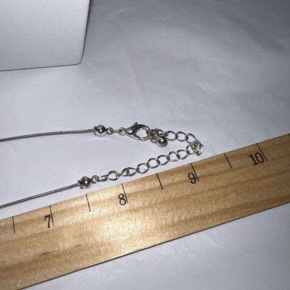 Shimmer Enameled Fringed Necklace - Picture 5 of 6